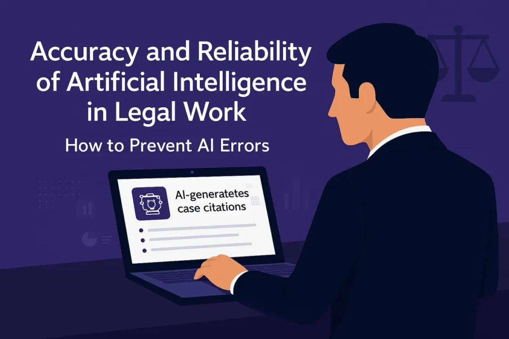 Lawyers verifying AI-generated legal documents for accuracy and compliance